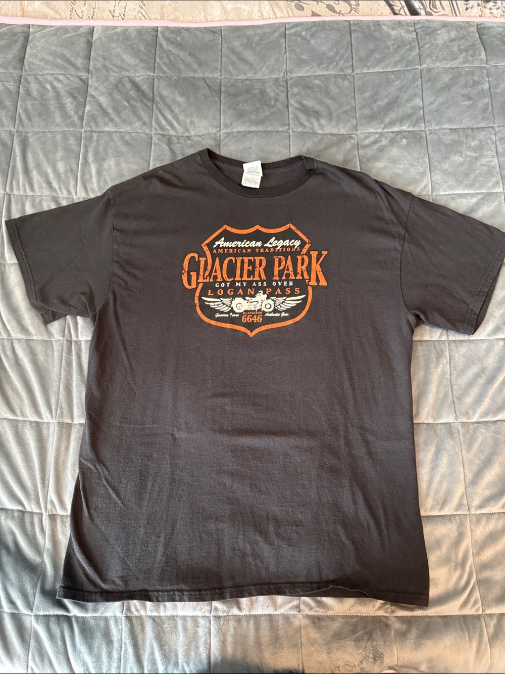 Delta Glacier Park Graphic Tee - Black & Orange
